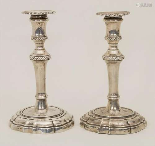 Paar Barock Leuchter / A pair of Baroque silver