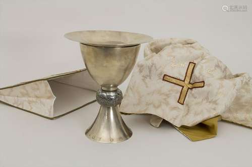 Messkelch mit Patene / A silver chalice with paten, W.