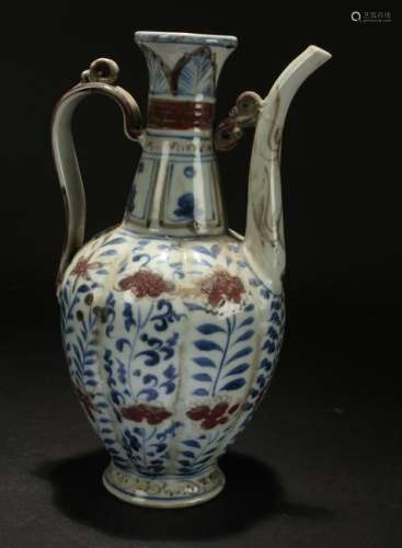 An Estate Chinese Fortune Porcelain Ewer Display