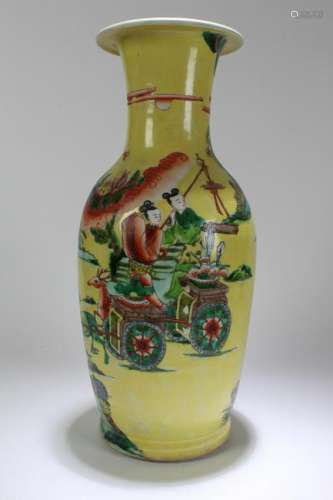An Estate Chinese Story-telling Massive Porcelain Vase
