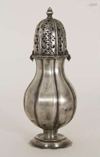 Zuckerstreuer / A silver sugar shaker, 18. Jh.