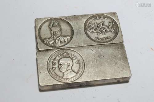 Pair of Chinese Generial-icon Money Bricks