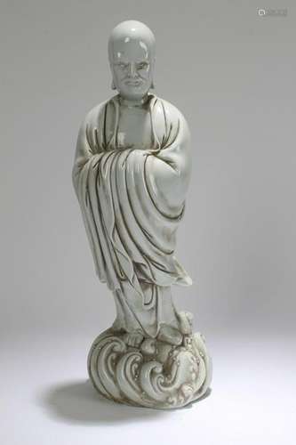 An Estate Chinese White Porcelain Buddha Statue Display