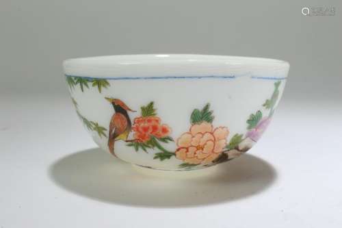 A Chinese Nature-sceen Overlay Bowl