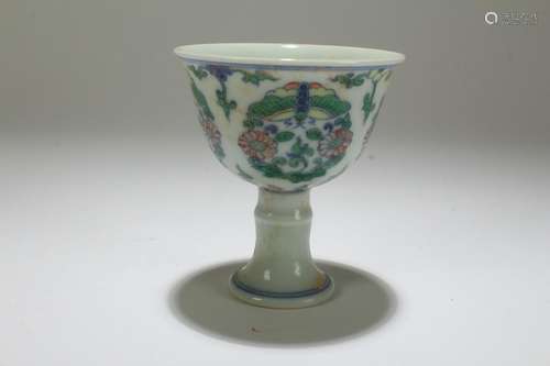 An Estate Chinese Nature-sceen Porcelain Cup