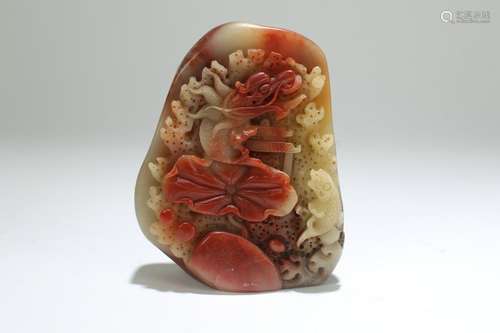 A Chinese Fortune Soapstone Display Figure