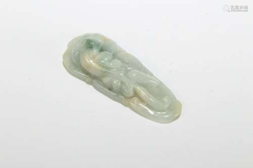Two Chinese Fengshui-fortune Jade-curving Figures