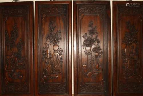 A Collection of Chinese Estate Wooden Display Panels