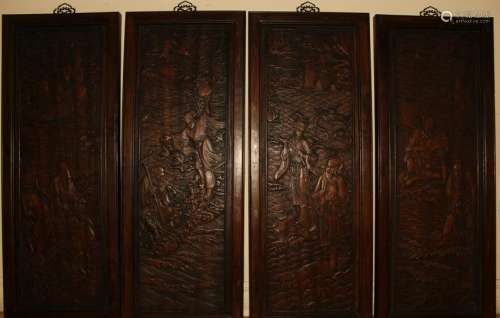 A Collection of Chinese Story-telling Wooden Panels