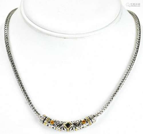 David Yurman Style Two Tone Necklace