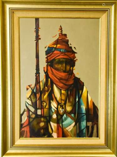 Charles Bragg Portrait of a Warrior Oil Painting