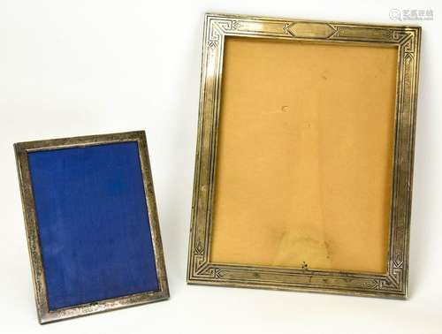 Two Antique Sterling Silver Picture Frames