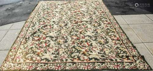 Quality Stark Flemish Style Tapestry Motif Carpet