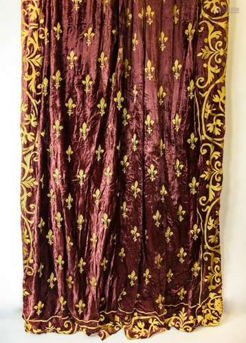 Custom Made Zuber Paris Velvet Curtain Panel