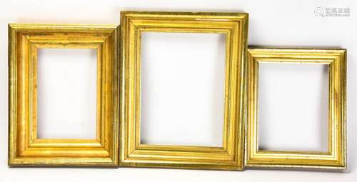 Trio Antique Gold Leaf Frames