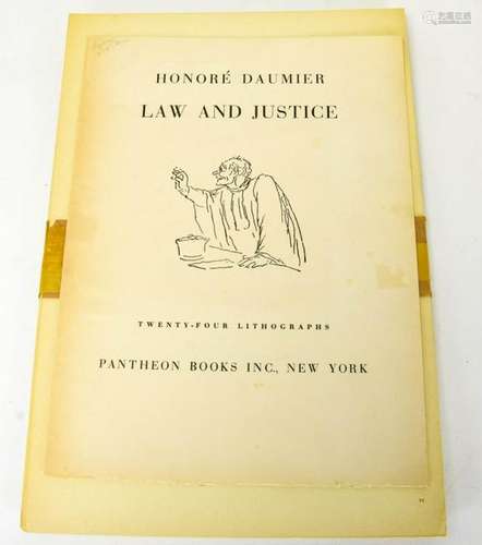 Honore Daumier, Law & Justice, Lithograph Folder