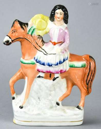 Antique 19th C English Staffordshire Equestrian