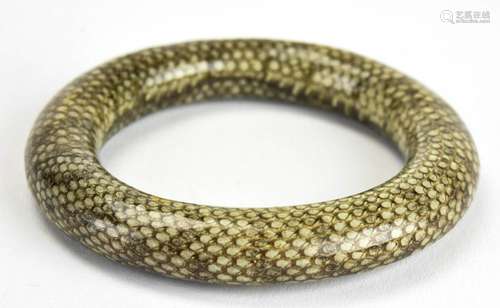 Vintage Snakeskin Bangle Bracelet