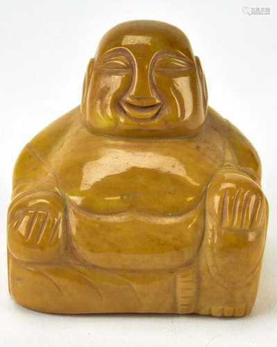 Carved Chinese Agate Buddha Statue