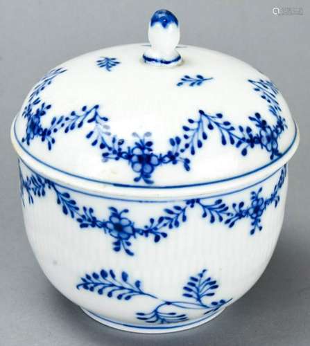 Antique German Meissen Blue & White Lidded Jar