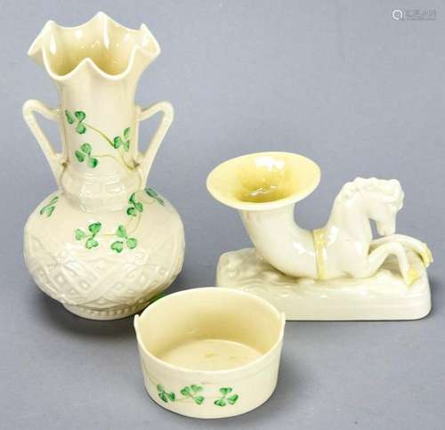 3 Belleek Porcelain Table Articles