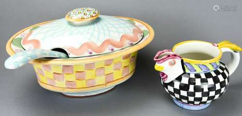 Mackenzie Childs Hand Painted Serveware