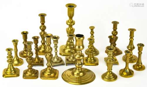 Collection of Brass Small Scale Candlesticks