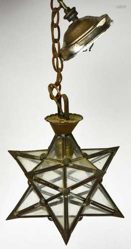 Welded Craftsman Style Hanging Star Lantern