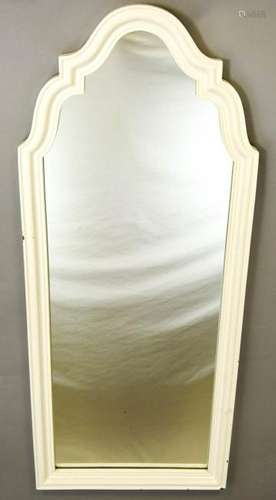 Contemporary White Arched Mirror