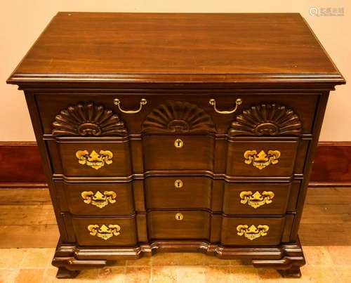 Harden Furniture 4 Drawer Carved Mahogany Chest