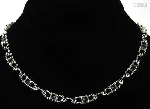 Vintage Art Deco Rhinestone Riviere Necklace