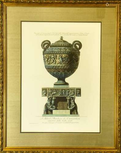 Neoclassical Style Urn Motif Framed Print