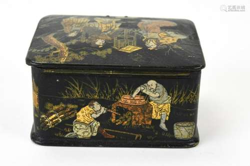 Antique 19th C Japanese Lacquer Box