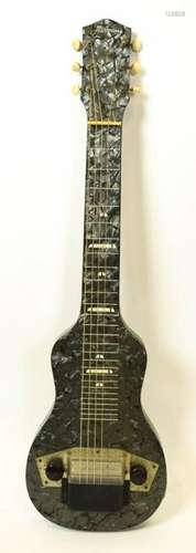 1959 Harmony Lap Steel Black Pearloid Guitar