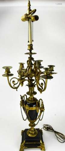 Victorian Candelabra Mount Polished Slate Lamp