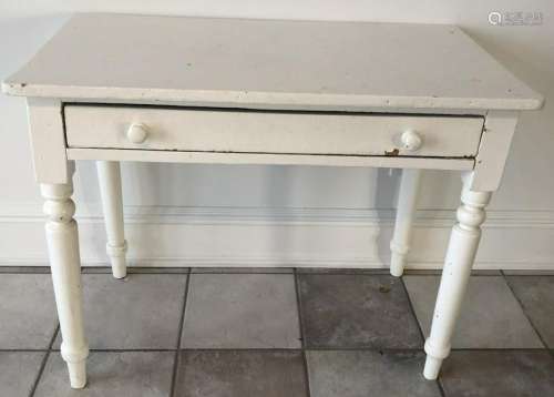 Country Style White Painted Console Table or Desk
