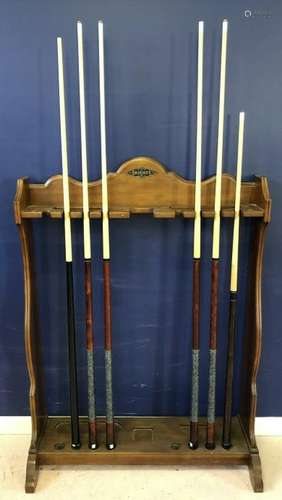 Brunswick Pool Cue Rack W Cues