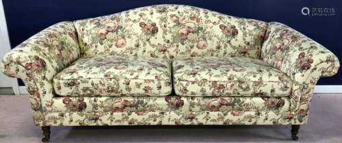 Laura Ashley Floral Camel Back Couch / Sofa