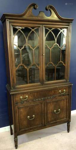 English Adams Brothers Style Curio Cabinet