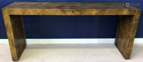 Burled Veneer Parsons Sofa Table