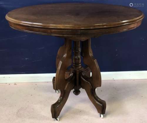 East Lake Carved Pedestal Parlor Table