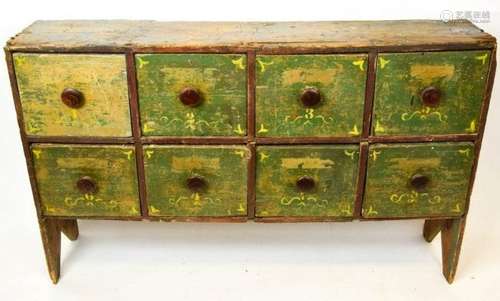 Antique Hand Painted Apothecary Form Console