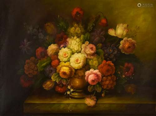 Signed Old Master Style Floral Still Life Painting