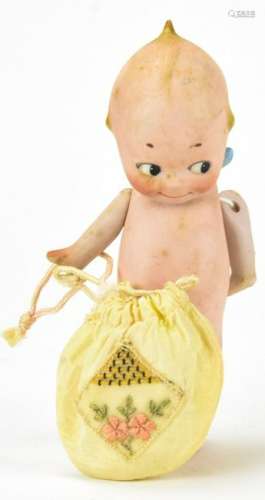 Antique Bisque Rose O'neill Kewpie Doll