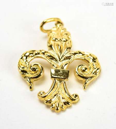 Estate 14kt Yellow Gold Fleur de Lis Charm