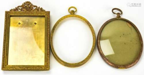 Antique French Empire Portrait Miniature Frames