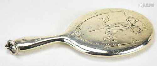 Miniature English Sterling Hand Mirror Pendant