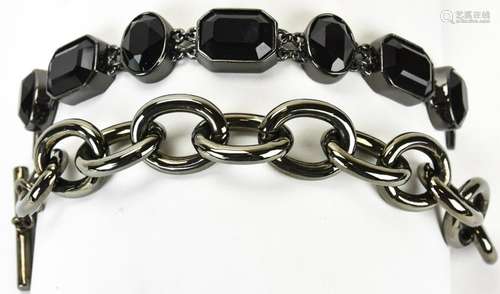 Ben Amun & Carolee Gun Metal Tone Bracelets