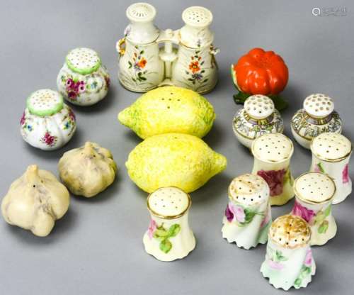 Collection Antique Porcelain Salt Pepper Shakers