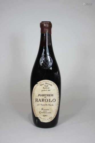 Wein 1945 Barolo Marchesi di Barolo, Italien, Rotwein aus dem Jahrgang 1947, 0,7 l, 13% vol. Der
